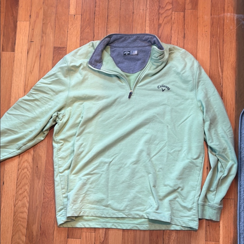 Callaway Light Green Quarter-Zip Pullover